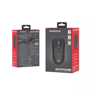 Genesis Gaming egér KRYPTON 660/Német/Optikus/12,000 DPI/Vezeték nélküli USB-A/Fekete