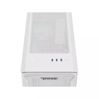 Számítógépes tok Genesis IRID 503 ARGB LITE/Mini Tower/Transpar./Fehér Számítógépes tok Genesis IRID 503 ARGB LITE/Mini Tower/Transpar./Fehér