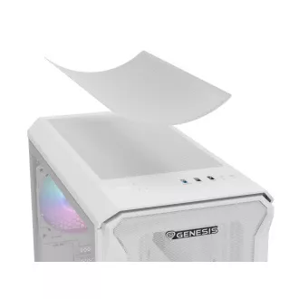 Számítógépes tok Genesis IRID 503 ARGB LITE/Mini Tower/Transpar./Fehér Számítógépes tok Genesis IRID 503 ARGB LITE/Mini Tower/Transpar./Fehér