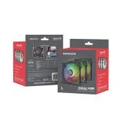 Genesis OXAL 120 ARGB ventilátor, 3 darabos csomag, fekete