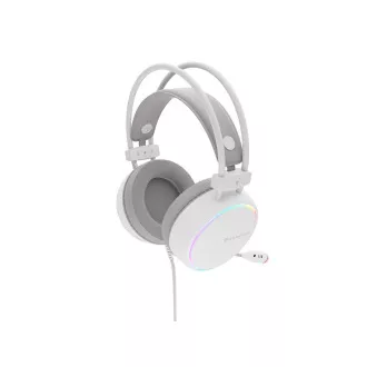 Játékos fejhallgató mikrofonnal Genesis NEON 613 G2/Jack/Stand/fehér
