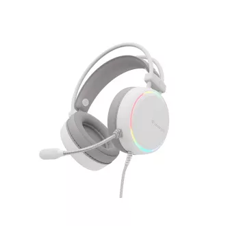 Játékos fejhallgató mikrofonnal Genesis NEON 613 G2/Jack/Stand/fehér