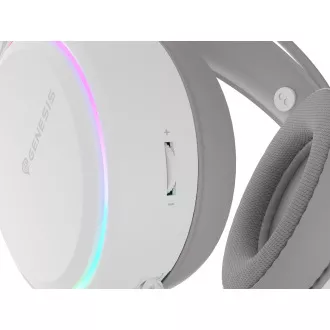 Játékos fejhallgató mikrofonnal Genesis NEON 613 G2/Jack/Stand/fehér