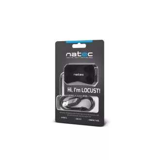 Natec Locust hub 4x USB 2.0 HUB, fekete