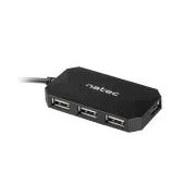 Natec Locust hub 4x USB 2.0 HUB, fekete