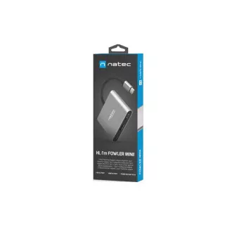 Natec multiport adapter Fowler MINI USB-C PD, USB 3.0, HDMI 4K