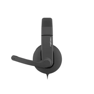 NATEC fejhallgató mikrofonnal RHEA, fekete színű