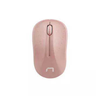 Natec Optikai egér TOUCAN/1600 DPI/Tesztelés/Optikai/1 600 DPI/Vezeték nélküli USB/Fehér-rózsaszín