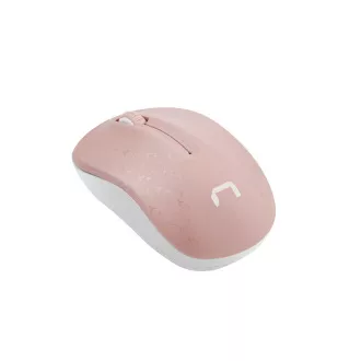 Natec Optikai egér TOUCAN/1600 DPI/Tesztelés/Optikai/1 600 DPI/Vezeték nélküli USB/Fehér-rózsaszín