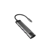 Natec multiport adapter FOWLER GO HUB 5in1, 2X USB 3.0 HUB, HDMI 4K, USB-C PD, RJ45