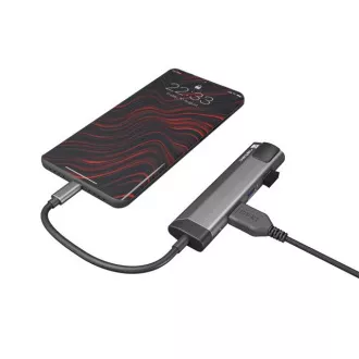 Natec multiport adapter FOWLER GO HUB 5in1, 2X USB 3.0 HUB, HDMI 4K, USB-C PD, RJ45
