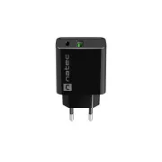 Univerzális töltő Natec RIBERA 20W 1X USB-A   1X USB-C, fekete