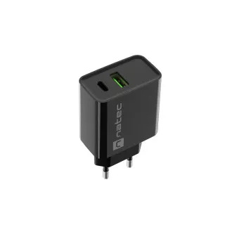 Univerzális töltő Natec RIBERA 20W 1X USB-A   1X USB-C, fekete