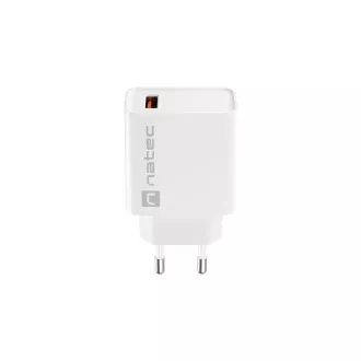 Univerzális töltő Natec RIBERA 18W 1X USB-A, fehér