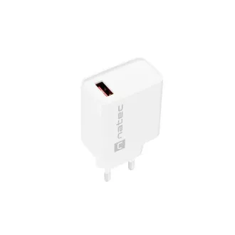 Univerzális töltő Natec RIBERA 18W 1X USB-A, fehér