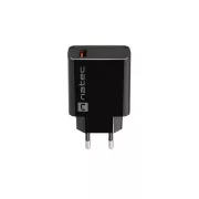 Natec RIBERA 18W 1X USB-A univerzális töltő, fekete színben