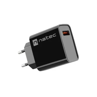 Natec RIBERA 18W 1X USB-A univerzális töltő, fekete színben