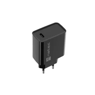 Natec RIBERA 20W 1X USB-C univerzális töltő, fekete