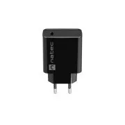 Natec RIBERA 20W 1X USB-C univerzális töltő, fekete