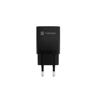Univerzális USB-töltő Natec RIBERA GaN 30 W, 1X USB-A, 1X USB-C, fekete színű