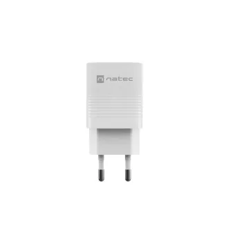 Univerzális USB töltő Natec RIBERA GaN 30W, 1X USB-A, 1X USB-C, fehér