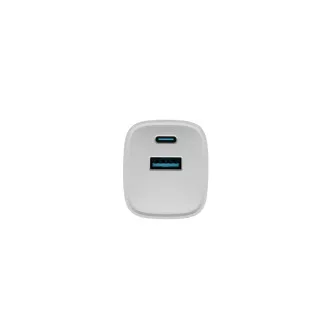 Univerzális USB töltő Natec RIBERA GaN 30W, 1X USB-A, 1X USB-C, fehér