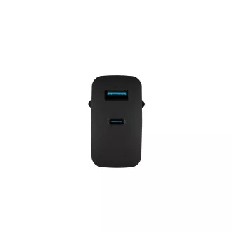 Univerzális USB töltő Natec RIBERA GaN 45W, 1X USB-A, 1X USB-C, fekete