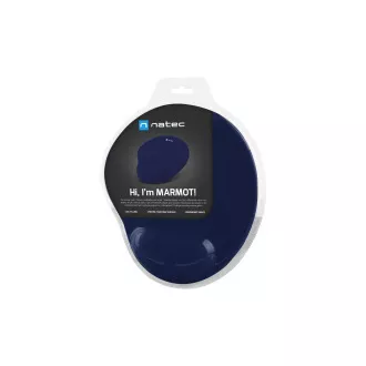 Ergonómikus gél egérpad Natec MARMOT, sötétkék, 245x225 mm
