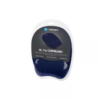 Natec CHIPMUNK ergonomikus egérpad, memóriahab, Navy kék, 230x200 mm