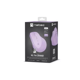 Vezeték nélküli függőleges egér Natec CRAKE 2/Optical/2 400 DPI/USB BT/Levan/Vertical/Optical/Pro jobbkezes