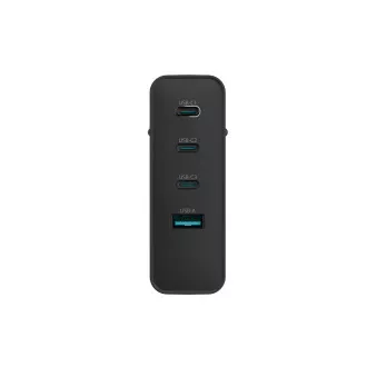 Univerzális USB töltő Natec GaN 100W, 3X USB-C, 1X USB-A, Fekete