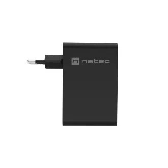 Univerzális USB töltő Natec GaN 100W, 3X USB-C, 1X USB-A, Fekete