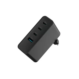 Univerzális USB töltő Natec GaN 100W, 3X USB-C, 1X USB-A, Fekete