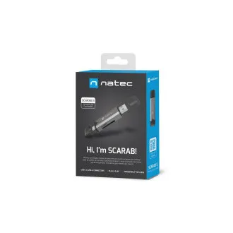 Natec SCARAB 3 USB-A   USB-C 3.1 GEN 1/microSD/microSDHC/microSDXC/SD/SDHC/SDXC/T-Flash kártyaolvasó
