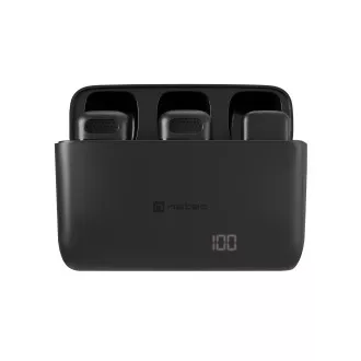 Mobil vezeték nélküli mikrofon Natec HOPPER LAVALIER USB-C, 2 db