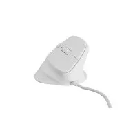 Natec CRAKE 2 PRO Függőleges egér/Vertikális/Optikus/Jobbkezes/12 400 DPI/Vezeték nélküli USB-A/Fehér