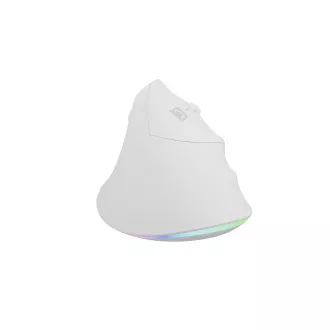 Natec CRAKE 2 PRO Függőleges egér/Vertikális/Optikus/Jobbkezes/12 400 DPI/Vezeték nélküli USB-A/Fehér