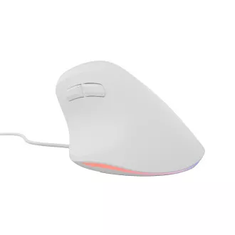 Natec CRAKE 2 PRO Függőleges egér/Vertikális/Optikus/Jobbkezes/12 400 DPI/Vezeték nélküli USB-A/Fehér