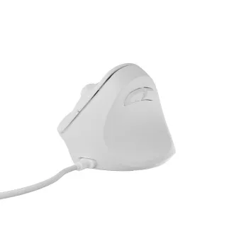 Natec CRAKE 2 PRO Függőleges egér/Vertikális/Optikus/Jobbkezes/12 400 DPI/Vezeték nélküli USB-A/Fehér
