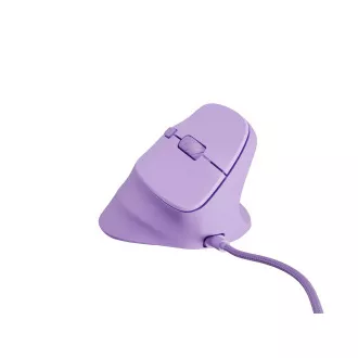 Natec CRAKE 2 PRO Függőleges egér/Vertikális/Optikus/Jobbkezes/12 400 DPI/Vezeték nélküli USB-A/Lila