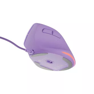 Natec CRAKE 2 PRO Függőleges egér/Vertikális/Optikus/Jobbkezes/12 400 DPI/Vezeték nélküli USB-A/Lila