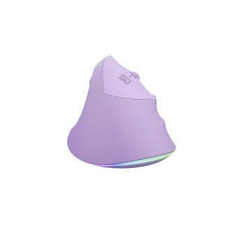 Natec CRAKE 2 PRO Függőleges egér/Vertikális/Optikus/Jobbkezes/12 400 DPI/Vezeték nélküli USB-A/Lila