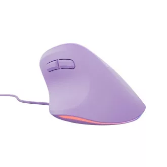 Natec CRAKE 2 PRO Függőleges egér/Vertikális/Optikus/Jobbkezes/12 400 DPI/Vezeték nélküli USB-A/Lila