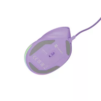 Natec CRAKE 2 PRO Függőleges egér/Vertikális/Optikus/Jobbkezes/12 400 DPI/Vezeték nélküli USB-A/Lila