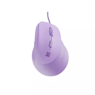 Natec CRAKE 2 PRO Függőleges egér/Vertikális/Optikus/Jobbkezes/12 400 DPI/Vezeték nélküli USB-A/Lila