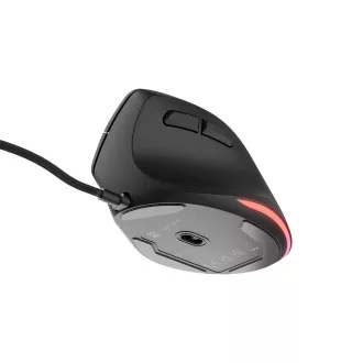 Natec CRAKE 2 PRO Függőleges egér/Vertikális/Optikus/Jobbkezes/12 400 DPI/Vezeték nélküli USB-A/Fekete