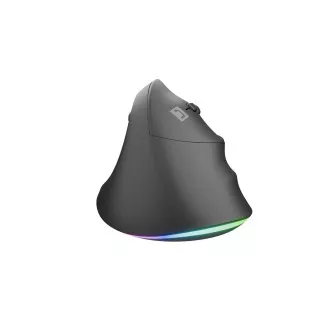 Natec CRAKE 2 PRO Függőleges egér/Vertikális/Optikus/Jobbkezes/12 400 DPI/Vezeték nélküli USB-A/Fekete