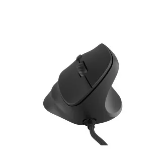 Natec CRAKE 2 PRO Függőleges egér/Vertikális/Optikus/Jobbkezes/12 400 DPI/Vezeték nélküli USB-A/Fekete