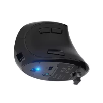 Natec EUPHONIE PRO/Vertikális/Blue Sense/Jobbkezes/4,000 DPI/USB BT/Fekete függőleges vezeték nélküli egér