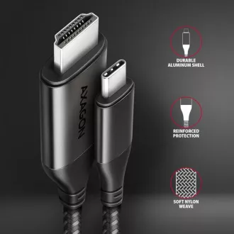 AXAGON RVC-HI2MC, USB-C -> HDMI 2.0a reduktor / kábel 1,8m, 4K/60Hz HDR10